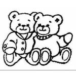 Dibujo para colorear Dos Ositos Para Colorear