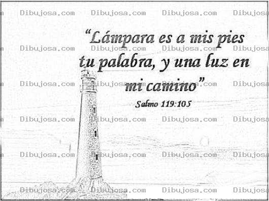 Dibujo para colorear Lampara Es A Mis Pies Tu Palabra Para Colorear