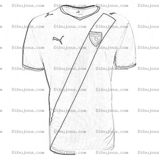 Dibujo para colorear Camisola De La Seleccion De Futbol De Guatemala Para Colorear