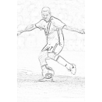 Dibujo para colorear Transito Montepeque Jugador De Futbol De Guatemala Para Colorear