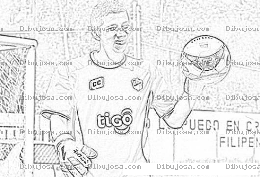 Dibujo para colorear Juan Jose Paredes Portero De Los Cremas De Guatemala Para Colorear