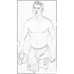 Dibujo para colorear Colorear Cristiano Ronaldo