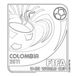 Dibujo para colorear Colombia 2011 Fifa U20 World Cup Logo Para Colorear Y Pintar