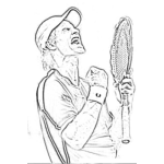 Dibujo para colorear Andy Murray Pagina Para Colorear