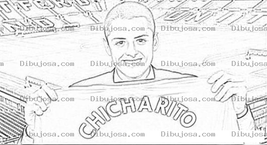 Dibujo para colorear Chicharito Hernandez Para Colorear Y Pintar