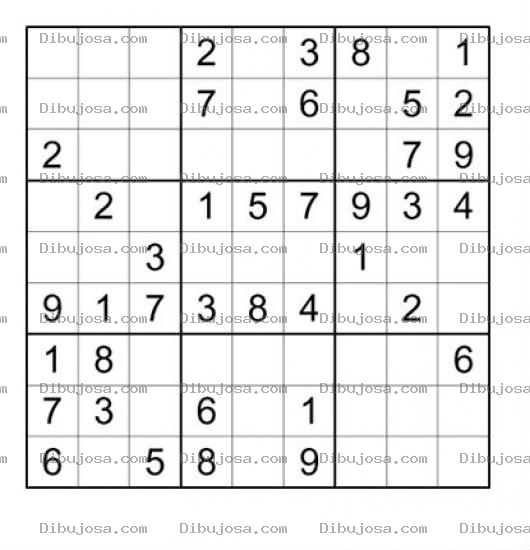 Dibujo para colorear Sudoku para imprimir 7