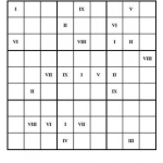 Dibujo para colorear Sudoku Romano para imprimir 9