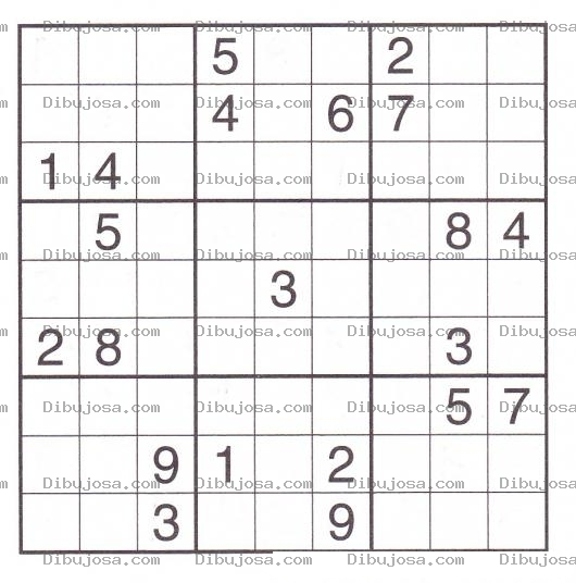 Dibujo para colorear Sudoku para imprimir 15