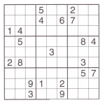 Dibujo para colorear Sudoku para imprimir 15