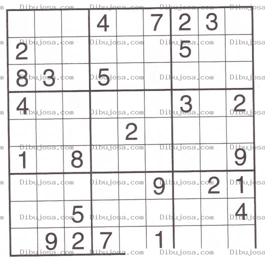 Dibujo para colorear Sudoku para imprimir 21