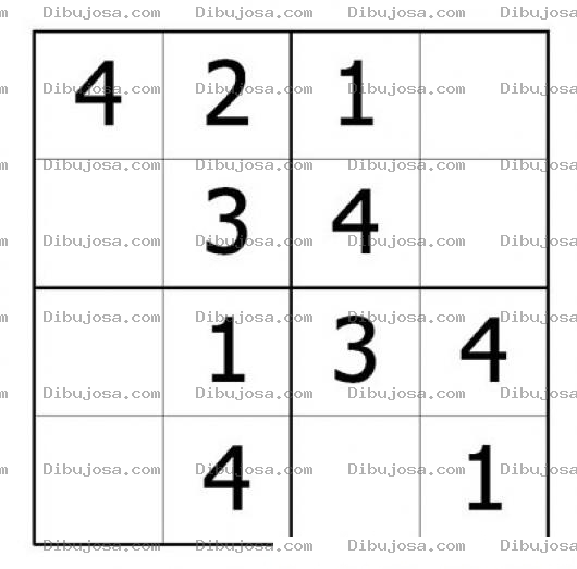 Dibujo para colorear Sudoku Elemental