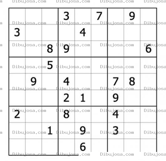 Dibujo para colorear Sudoku para imprimir 25