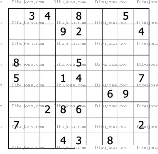 Dibujo para colorear Sudoku para imprimir 26