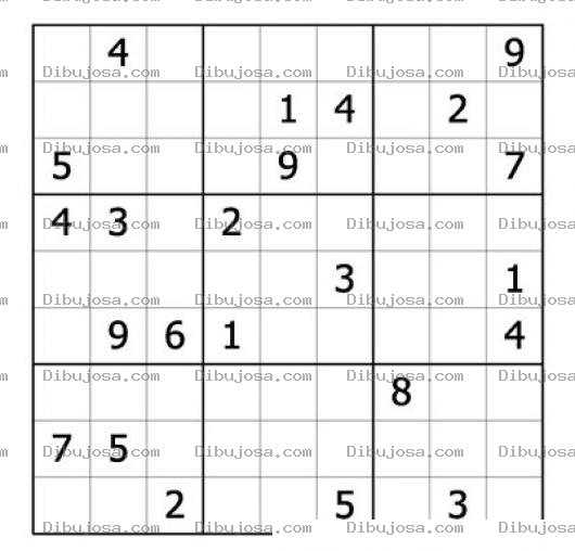 Dibujo para colorear Sudoku para imprimir 34
