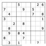 Dibujo para colorear Sudoku para imprimir 36