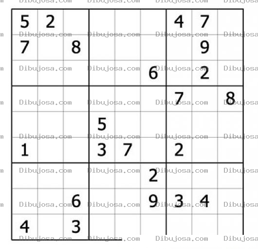 Dibujo para colorear Sudoku para imprimir 43