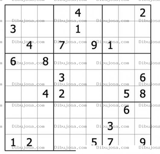 Dibujo para colorear Sudoku para imprimir 58