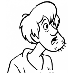 Dibujo para colorear Shagy Asustado Para Colorear