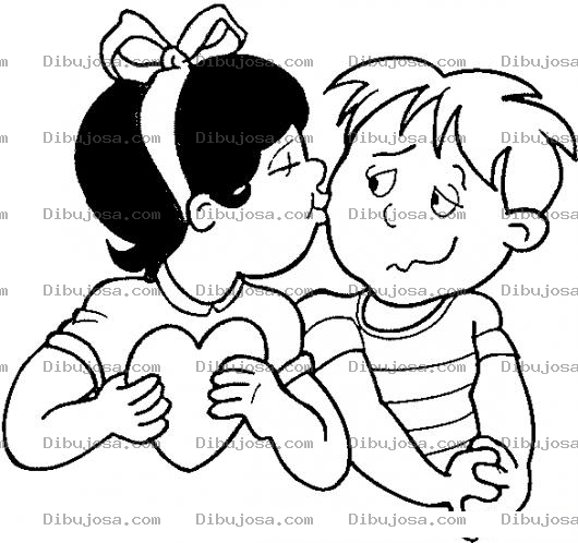 Dibujo para colorear Novios Enamorados Para Colorear