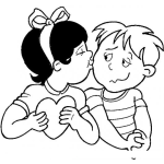 Dibujo para colorear Novios Enamorados Para Colorear
