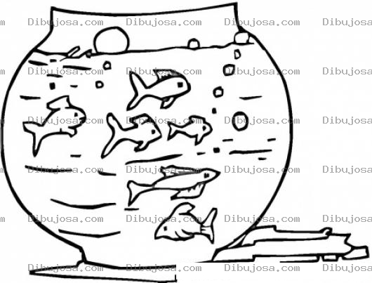 Dibujo para colorear Pecera De Pescaditos Para Colorear