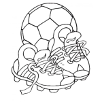 Dibujo para colorear Zapatos De Futbol Para Colorear