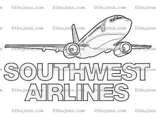Dibujo para colorear Southwest Airlines Coloring Page