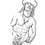 Dibujo para colorear Brett Michaels Coloring Page