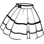 Dibujo para colorear Mini Falda Para Colorear