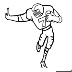 Dibujo para colorear Jugador De Futbol Americano Para Colorear