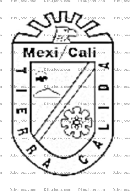 Dibujo para colorear Mexicali Ciudad De Mexico Escudo Para Colorear