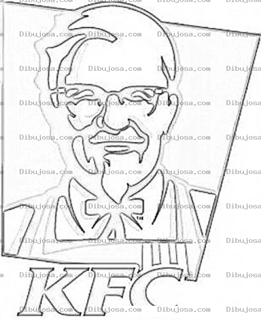 Dibujo para colorear Colorear Logo De Kfc Kentucky Fried Chicken Para Pintar