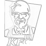 Dibujo para colorear Colorear Logo De Kfc Kentucky Fried Chicken Para Pintar