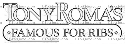 Dibujo para colorear Logo De Tony Romas Para Colorear