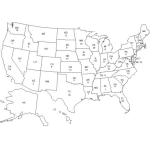 Dibujo para colorear United States Map Coloring Page Mapa De Los Estados Unidos Para Pintar