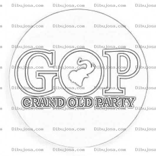 Dibujo para colorear Grand Old Party Coloring Page