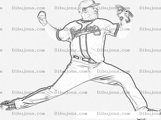 Dibujo para colorear Jair Jurrjens Coloring Page Para Colorear Y Pintar
