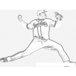 Dibujo para colorear Jair Jurrjens Coloring Page Para Colorear Y Pintar