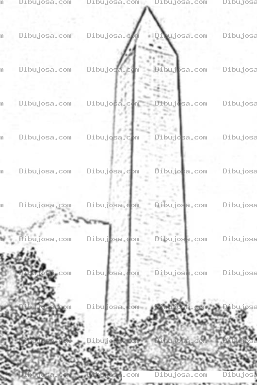 Dibujo para colorear Washington Monument Coloring Page Monumento Para Colorear