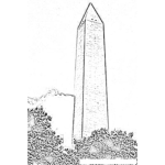 Dibujo para colorear Washington Monument Coloring Page Monumento Para Colorear