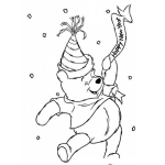 Dibujo para colorear dibujo de winnie pooh celebrando