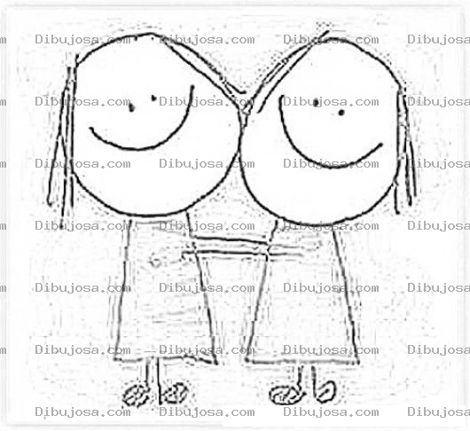 Dibujo para colorear Dia De Las Amigas Para Colorear Y Pintar