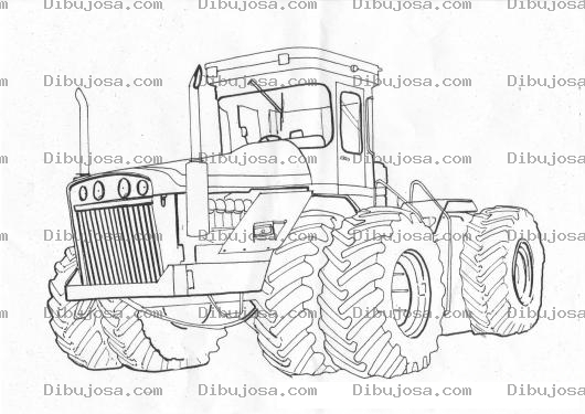 Dibujo para colorear Tractor De Llantas Cuaches Para Colorear Y Pintar
