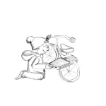 Dibujo para colorear Dibujo De Un Nino Con Su Bicicleta Para Colorear