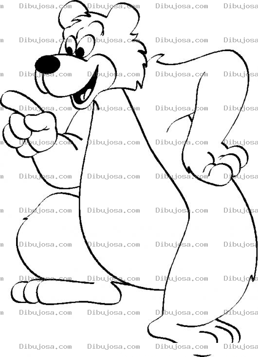 Dibujo para colorear Oso Consejero Para Pintar Y Colorear