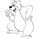 Dibujo para colorear Oso Consejero Para Pintar Y Colorear