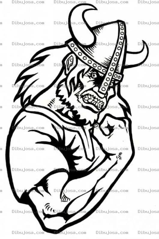 Dibujo para colorear Vikingo Brazo Fuerte Para Colorear