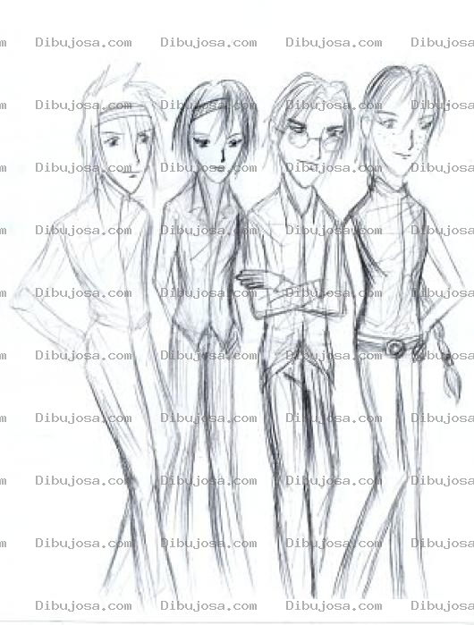 Dibujo para colorear Colorear Muchachos Fashion