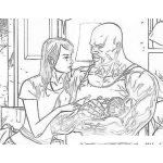 Dibujo para colorear Luke Cage Con Jessica Jones Para Colorear Y Pintar