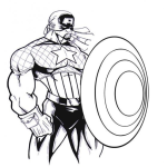 Dibujo para colorear Dibujo Del Capitan America Para Colorear Y Pintar